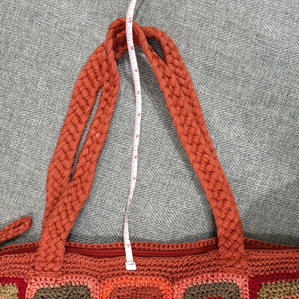 The Sak Orange and Red Crochet Bohemian Tote Bag - Picture 7 of 9